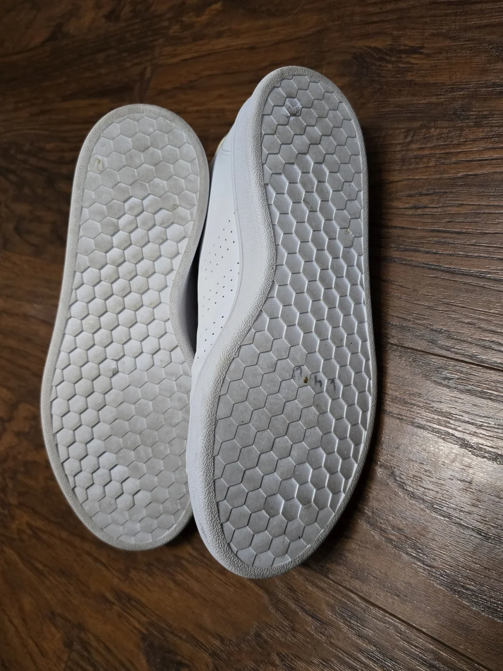 adidas White Low-Top Sneakers with Pink Logo Tabs
